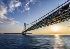 Akashi Kaikyo Bridge the world's longest suspension bridge, Kobe, Japan